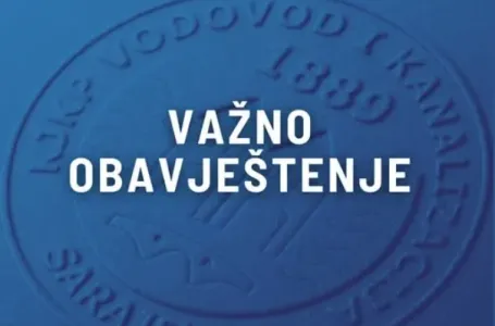Brojna sarajevska naselja sutra bez vode zbog velikih radova na cjevovodu