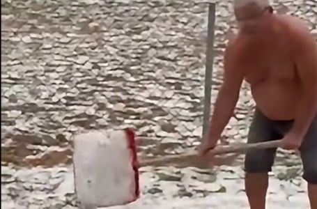 Nevjerovatne scene iz Laktaša: Led čistili lopatama kao snijeg! (VIDEO)