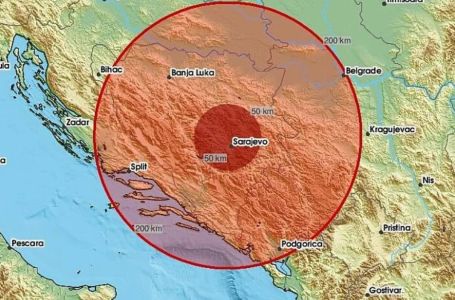 Zemljotres pogodio područje Sarajeva