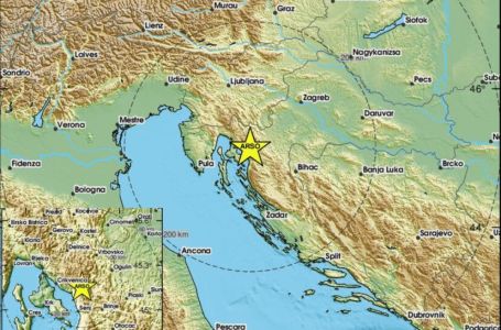 Zemljotres pogodio Hrvatsku: Podrhtavanje tla jačine 3,3 stepena
