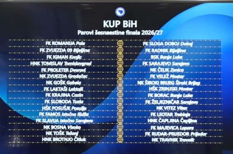 Obavljen žrijeb šesnaestine finala nogometnog Kupa BiH